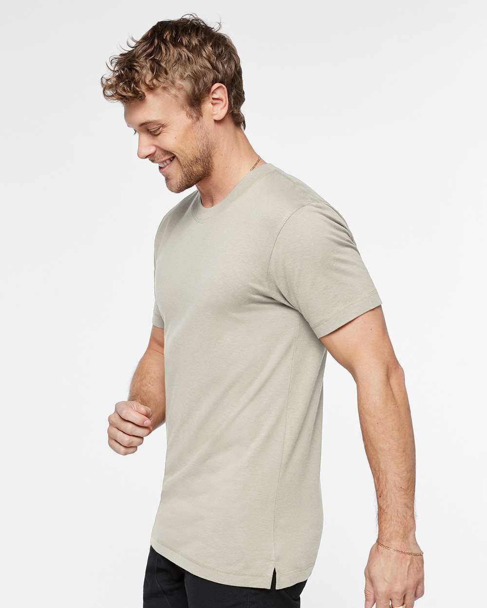 Unisex Bamboo Tee - OnModelSide - B08838103 - Hazel