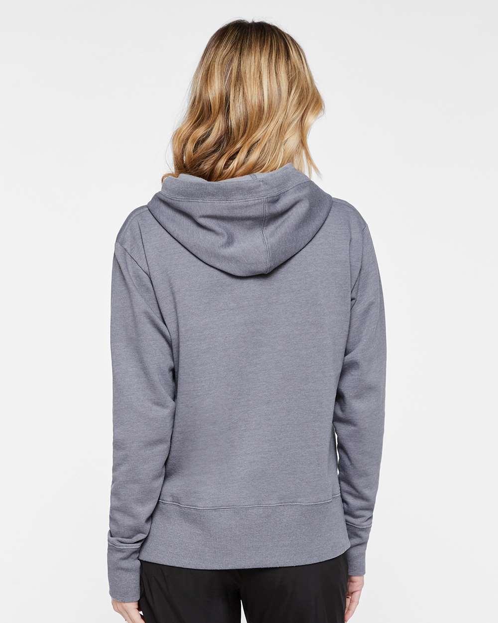 Women's Vintage Wash Hoodie Sweatshirt - OnModelBack - B09038093 - Washed Grey