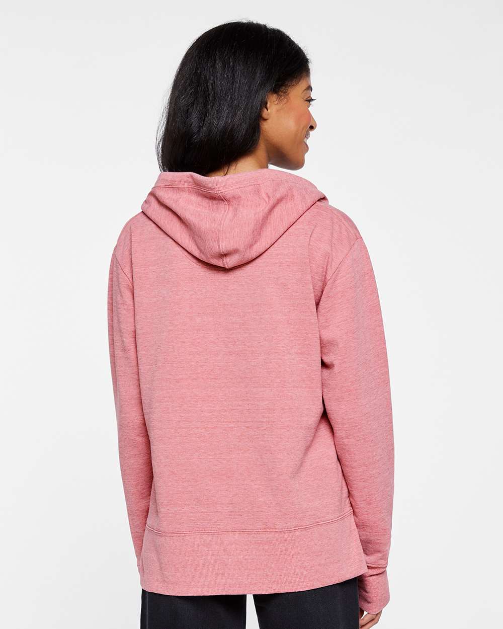 Women's Vintage Wash Hoodie Sweatshirt - OnModelBack - B09038273 - Weathered Mauvelous