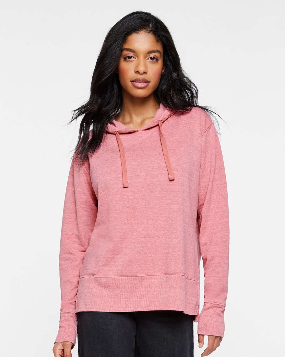 Women's Vintage Wash Hoodie Sweatshirt - OnModelFront - B09038273 - Weathered Mauvelous