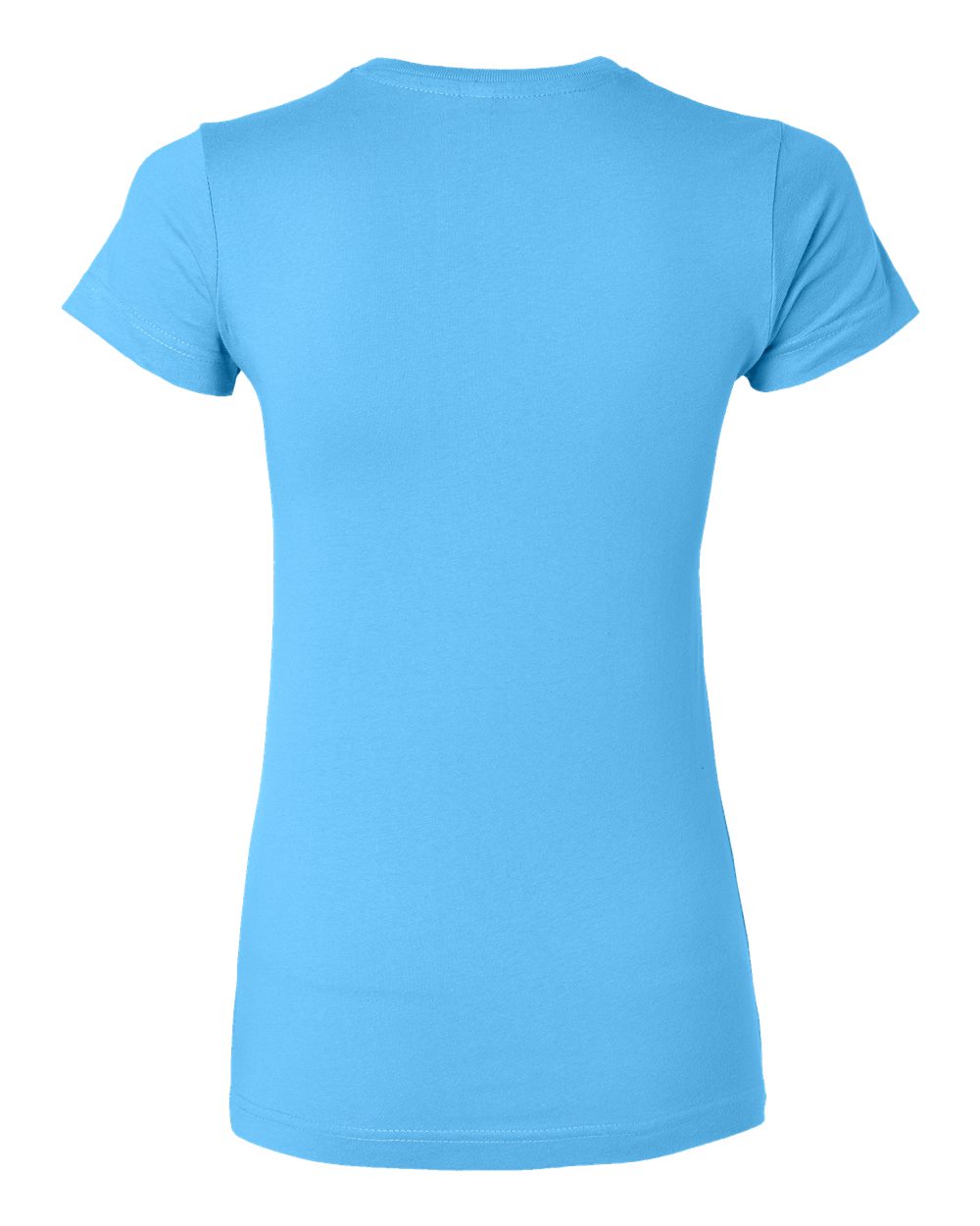Women's Fitted Fine Jersey Tee - Back - B50338053 - Aqua