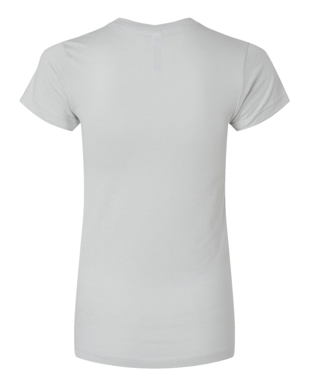 Women's Fitted Fine Jersey Tee - Back - B50338353 - Silver