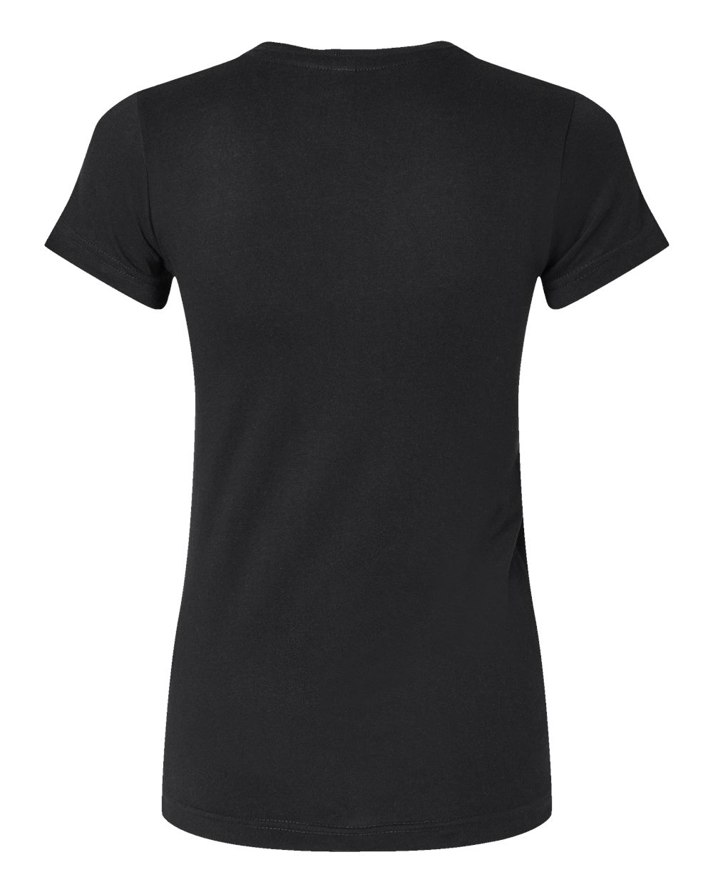 Women's Fitted Fine Jersey Tee - Back - B50338503 - Black