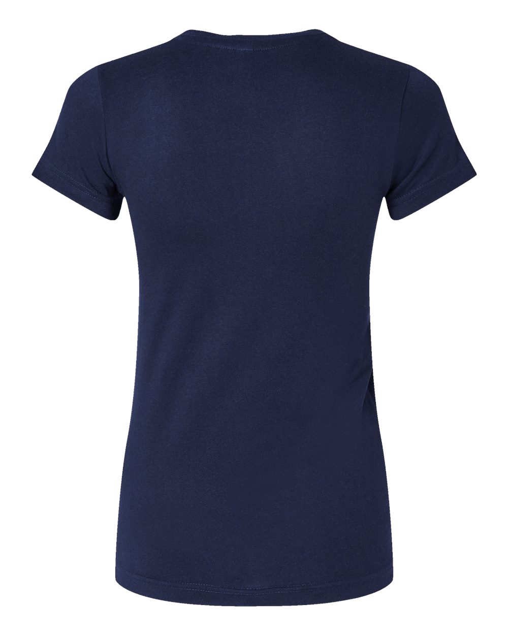 Women's Fitted Fine Jersey Tee - Back - B50338653 - Navy