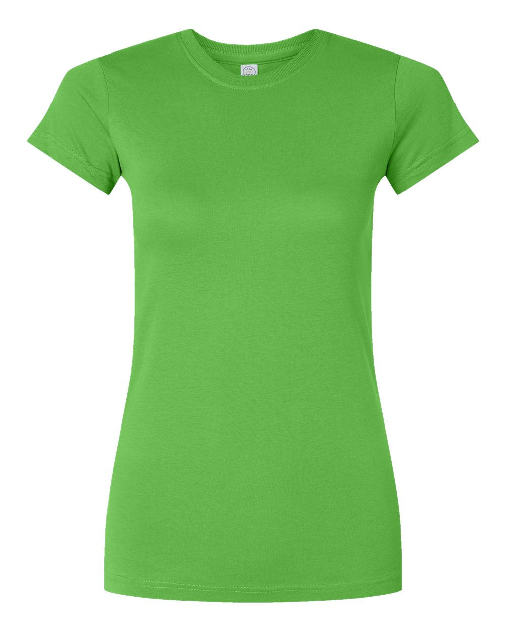 Women's Fitted Fine Jersey Tee - Front - B50338163 - Apple