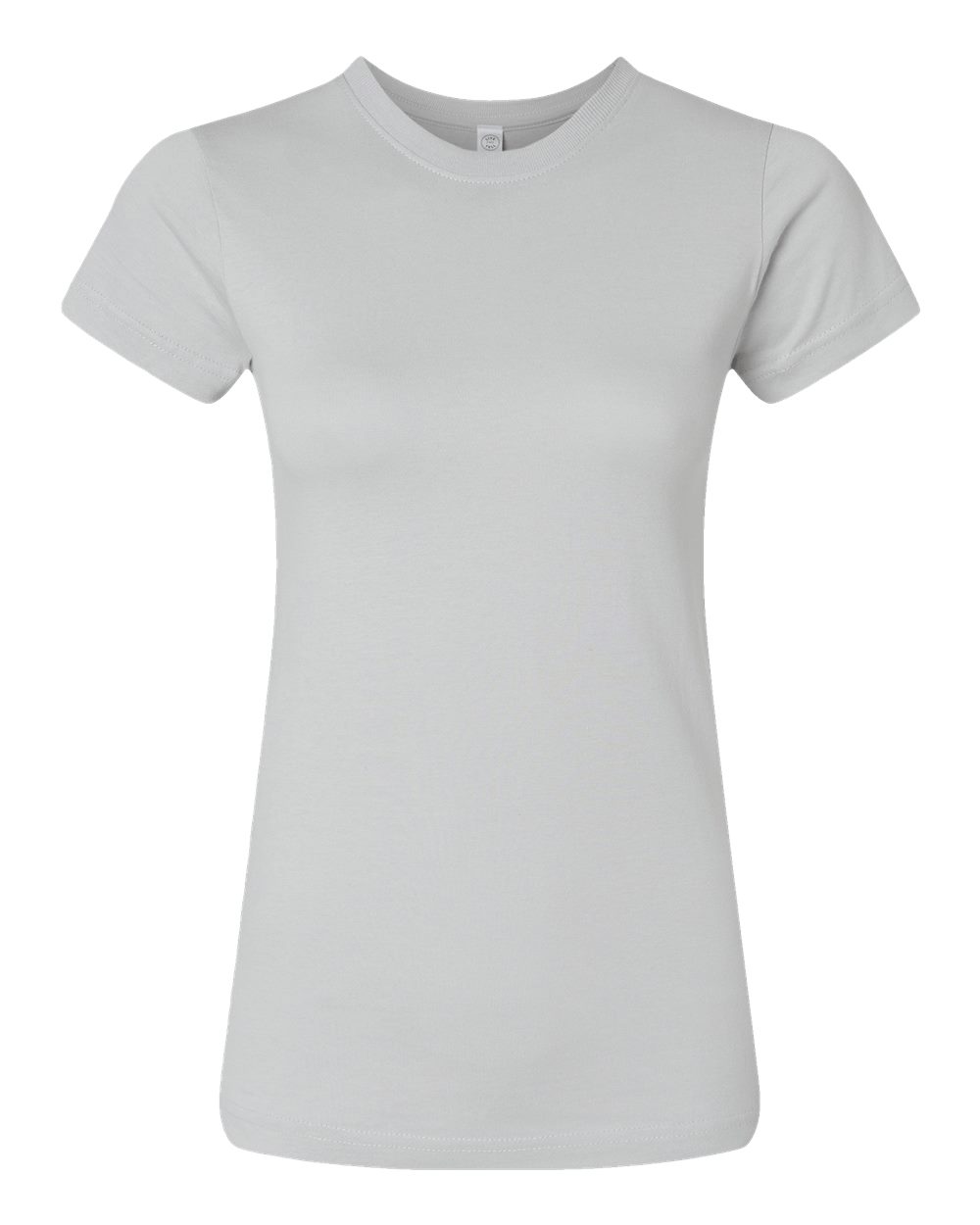Women's Fitted Fine Jersey Tee - Front - B50338353 - Silver