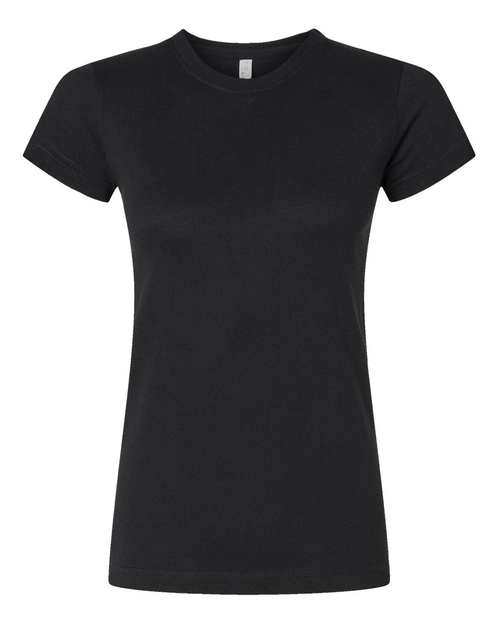 Women's Fitted Fine Jersey Tee - Front - B50338503 - Black