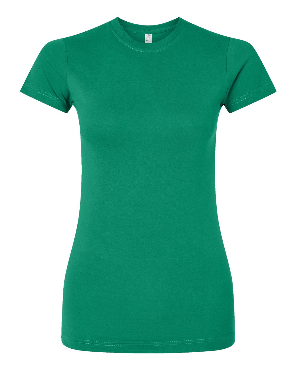 Women's Fitted Fine Jersey Tee - Front - B50338603 - Kelly