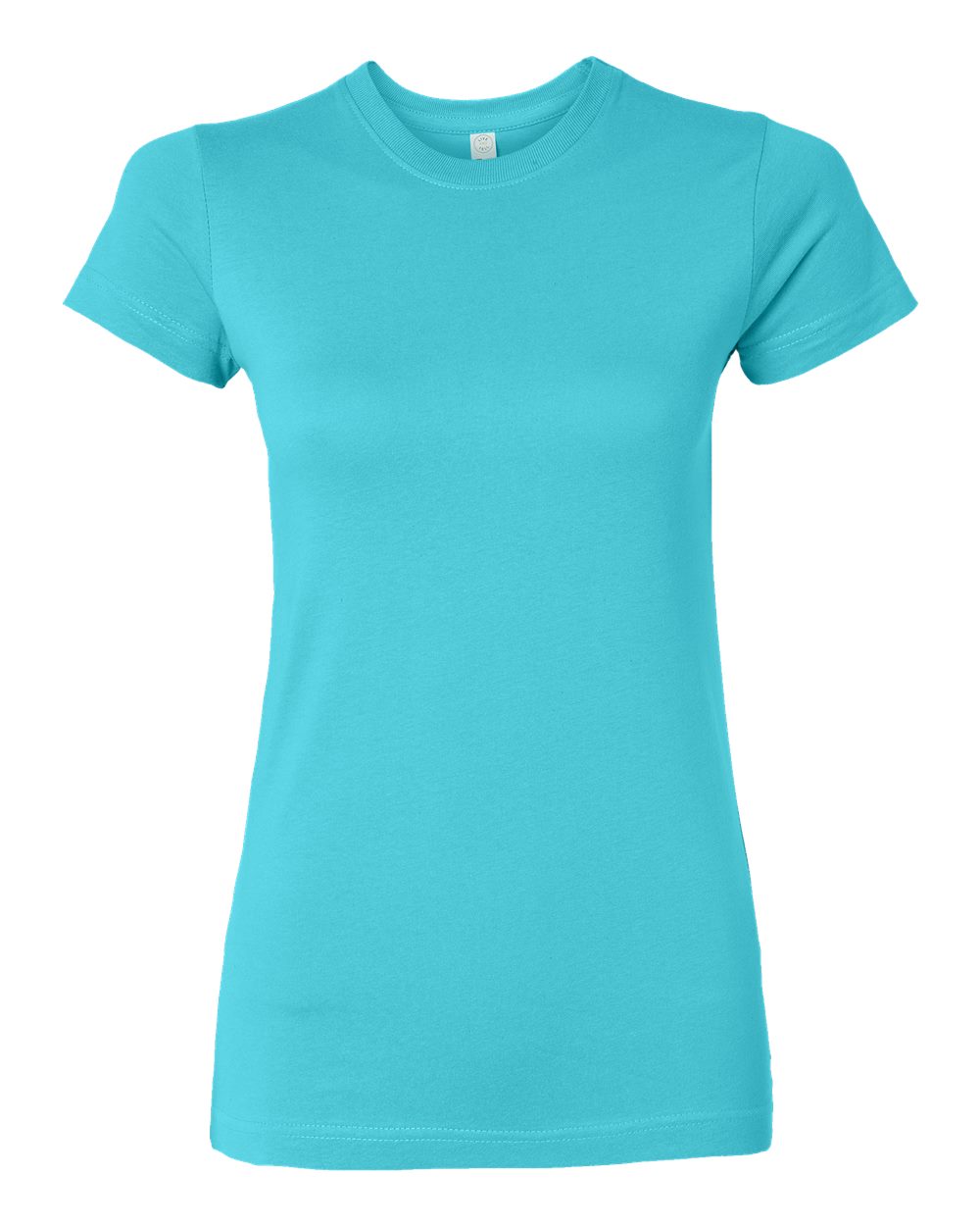 Women's Fitted Fine Jersey Tee - Front - B50338973 - Caribbean