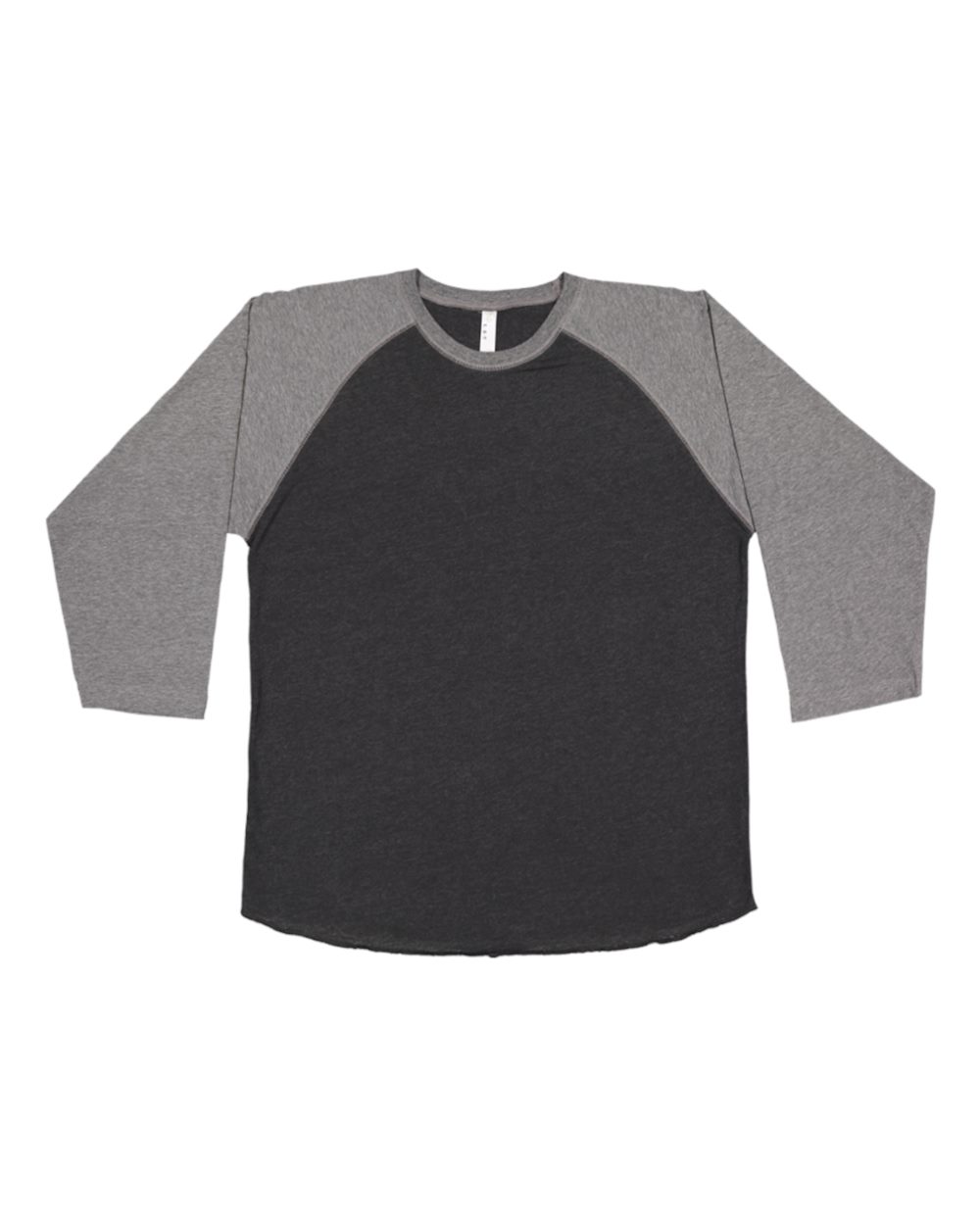 Men's Baseball Fine Jersey Three-Quarter Sleeve Tee - Front - B04838123 - Vintage Smoke/ Granite Heather