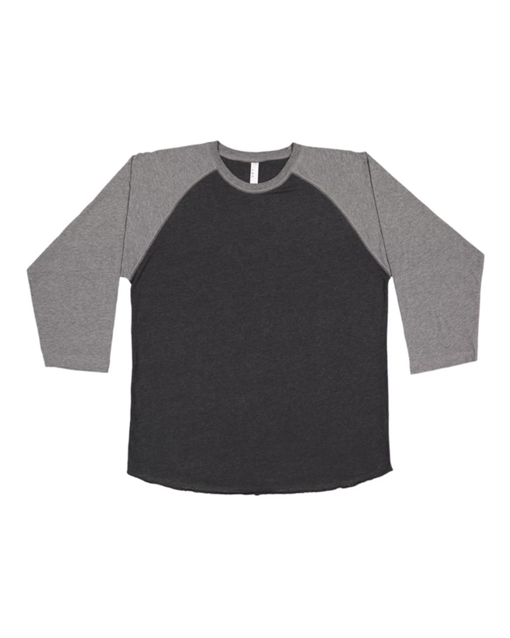 Men's Baseball Fine Jersey Three-Quarter Sleeve Tee - Side - B04838123 - Vintage Smoke/ Granite Heather