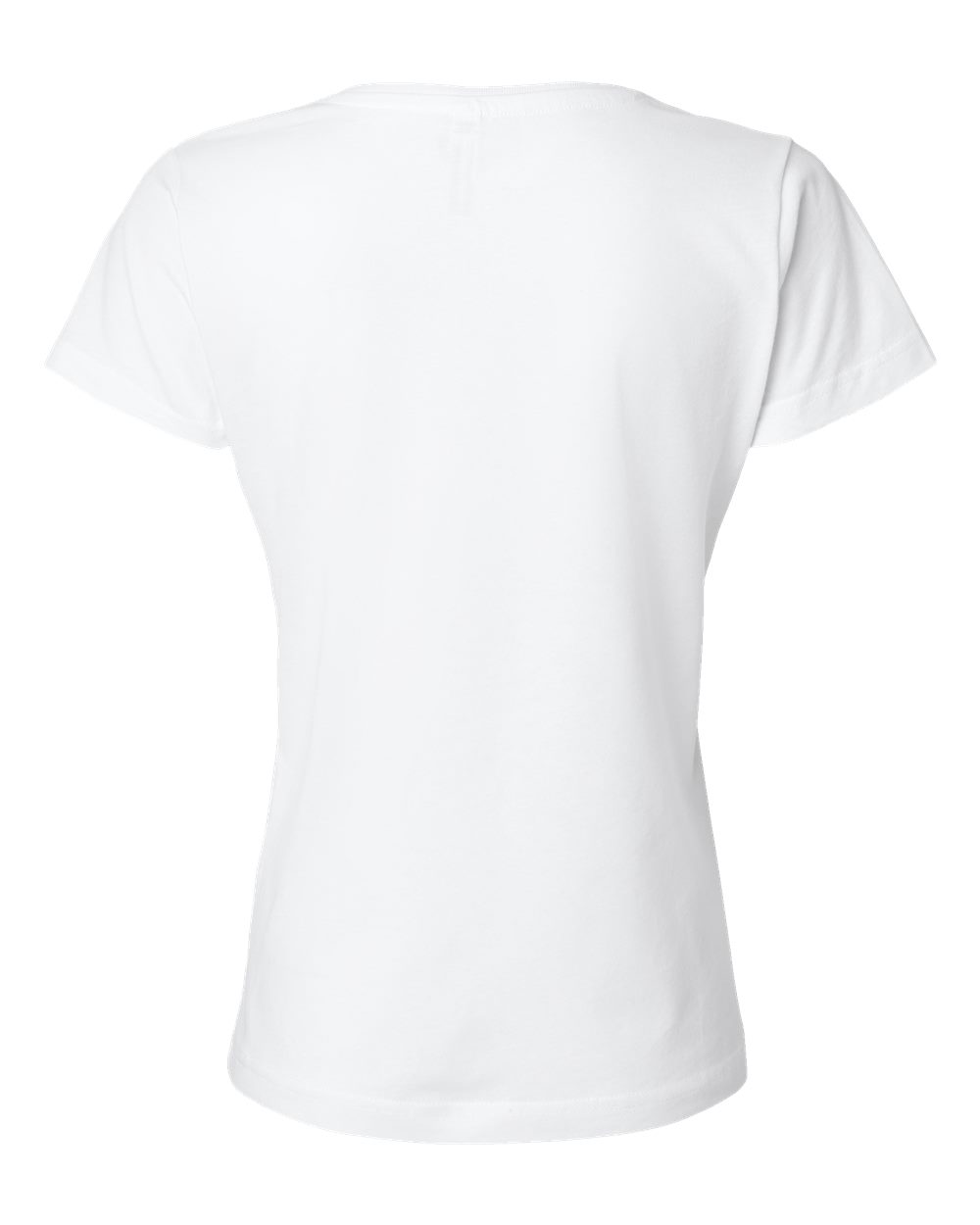 Women's Fine Jersey V-Neck Tee - Back - B80738002 - White