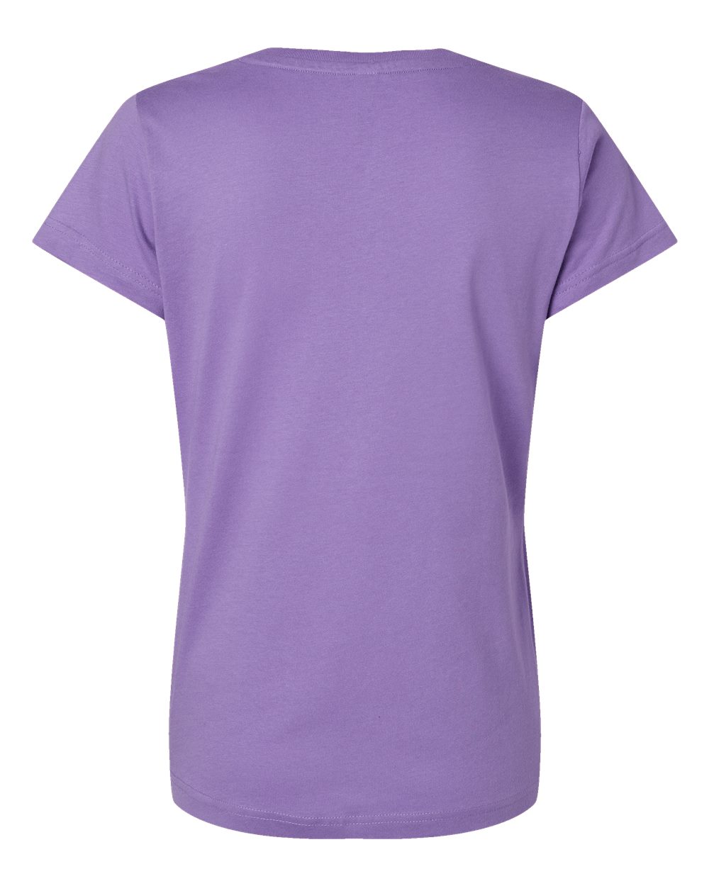 Women's Fine Jersey V-Neck Tee - Back - B80738212 - Lavender