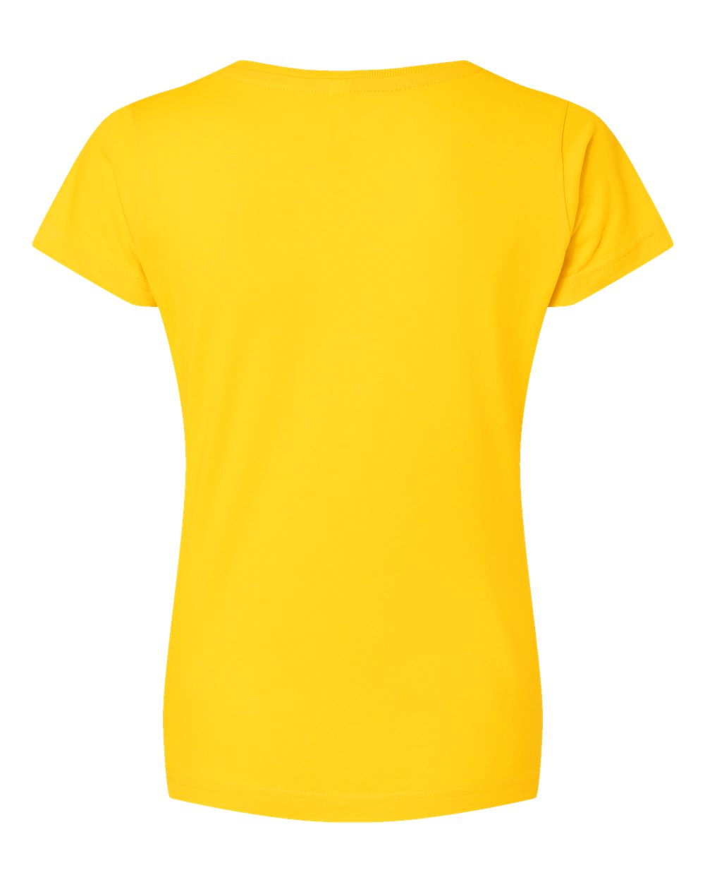 Women's Fine Jersey V-Neck Tee - Back - B80738402 - Yellow