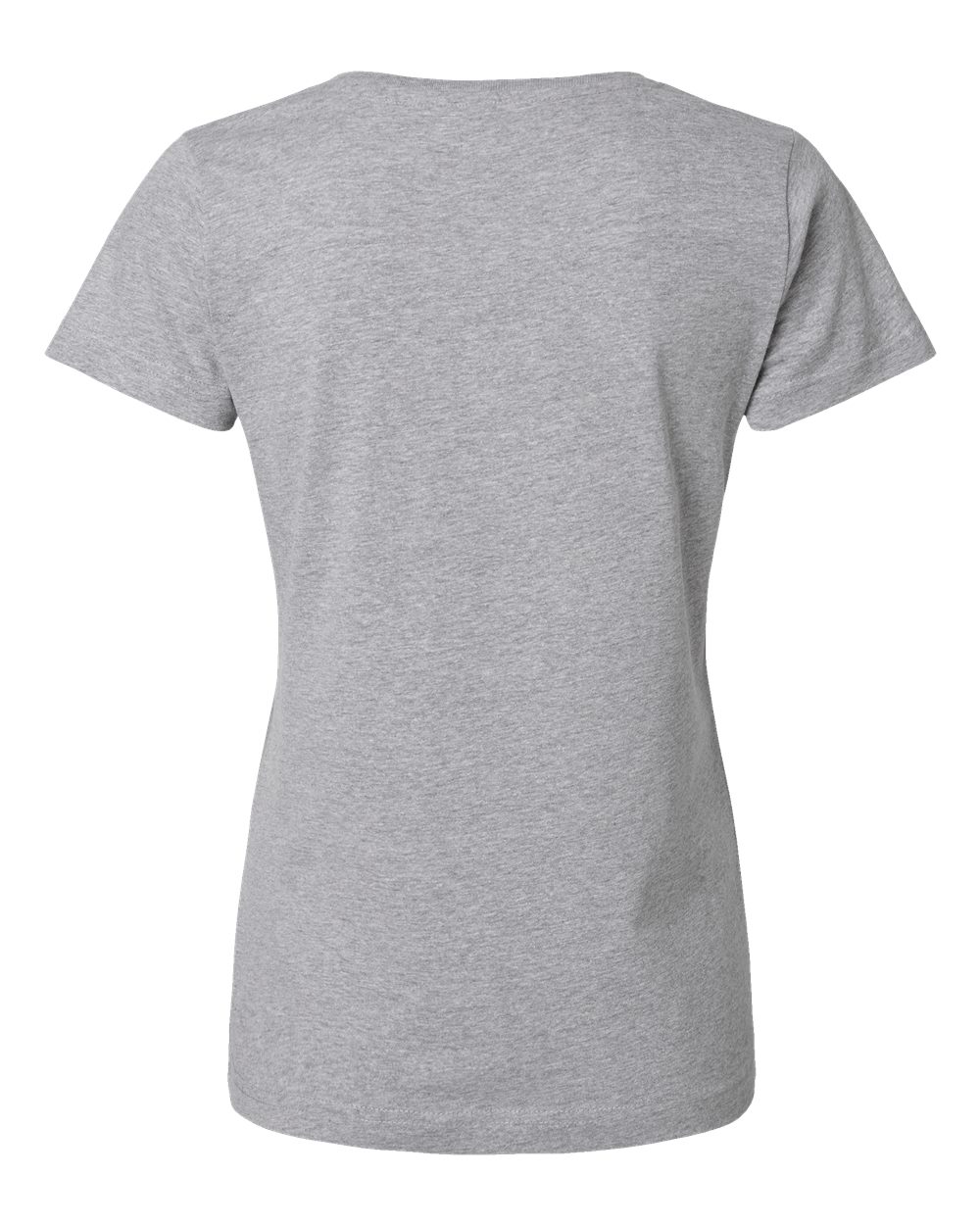 Women's Fine Jersey V-Neck Tee - Back - B80738582 - Heather