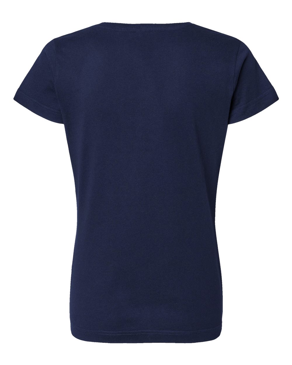 Women's Fine Jersey V-Neck Tee - Back - B80738652 - Navy