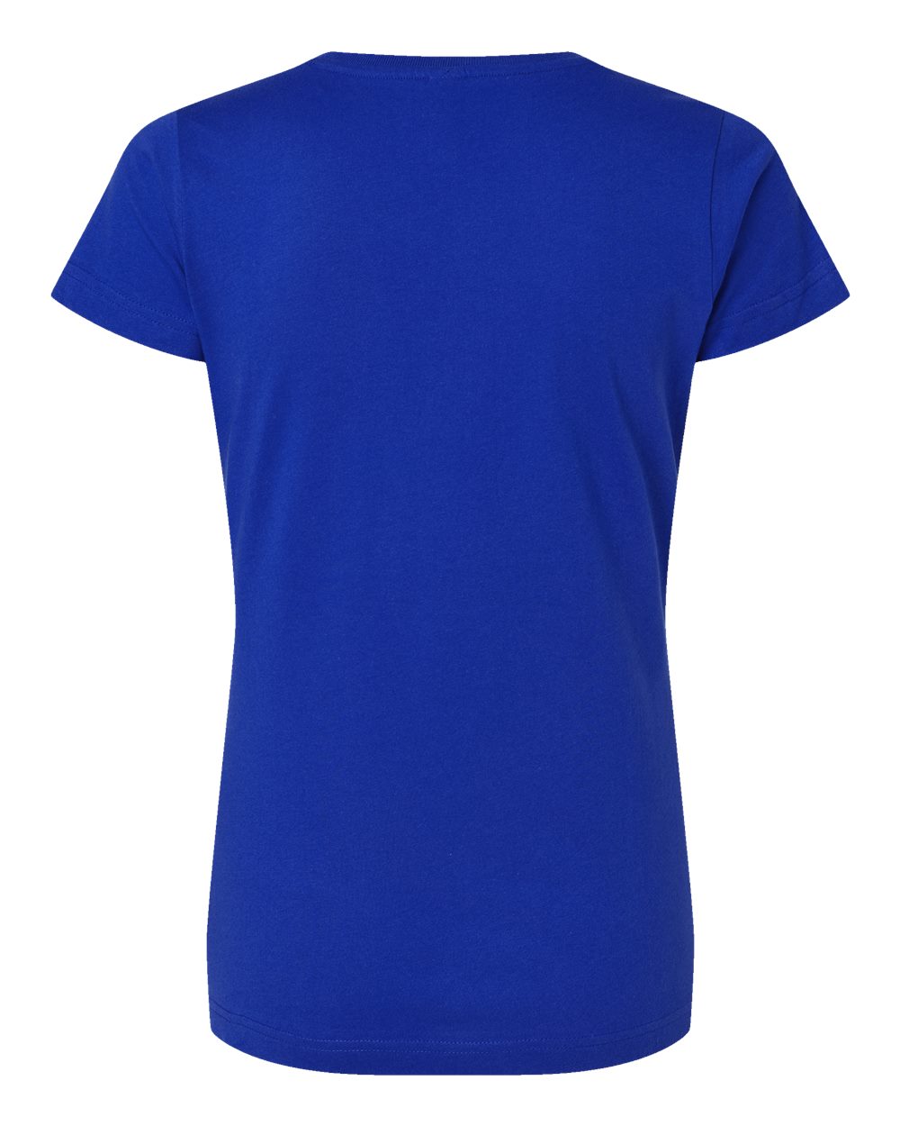 Women's Fine Jersey V-Neck Tee - Back - B80738752 - Royal