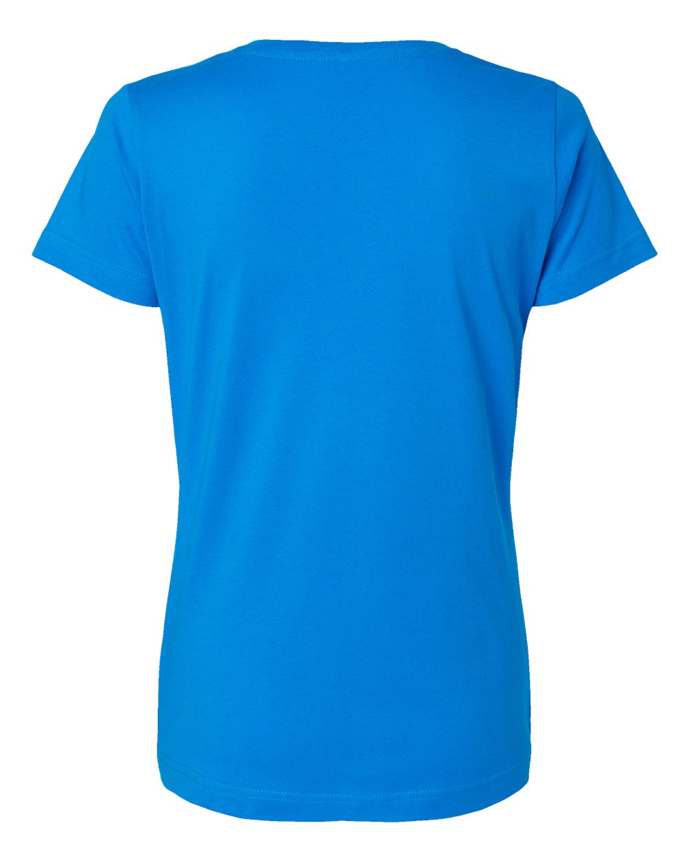 Women's Fine Jersey V-Neck Tee - Back - B80738992 - Cobalt