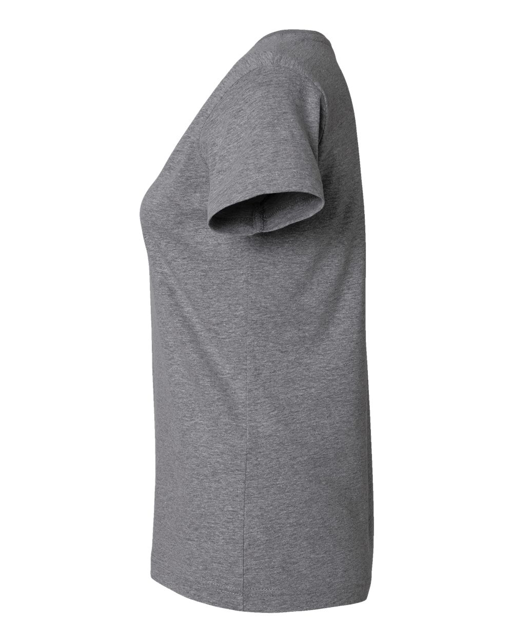 Women's Fine Jersey V-Neck Tee - DirectSide - B80738132 - Granite Heather