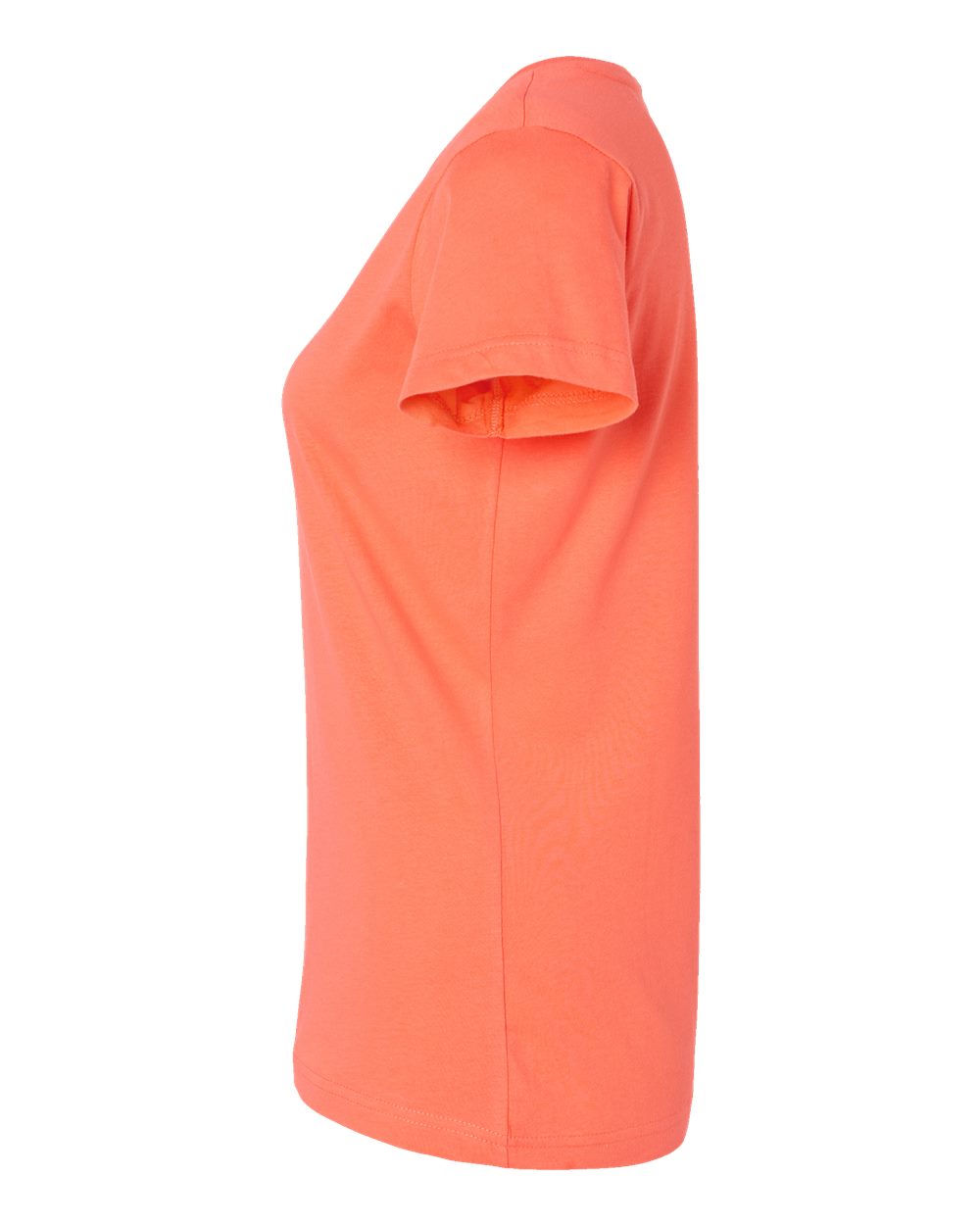 Women's Fine Jersey V-Neck Tee - DirectSide - B80738322 - Papaya