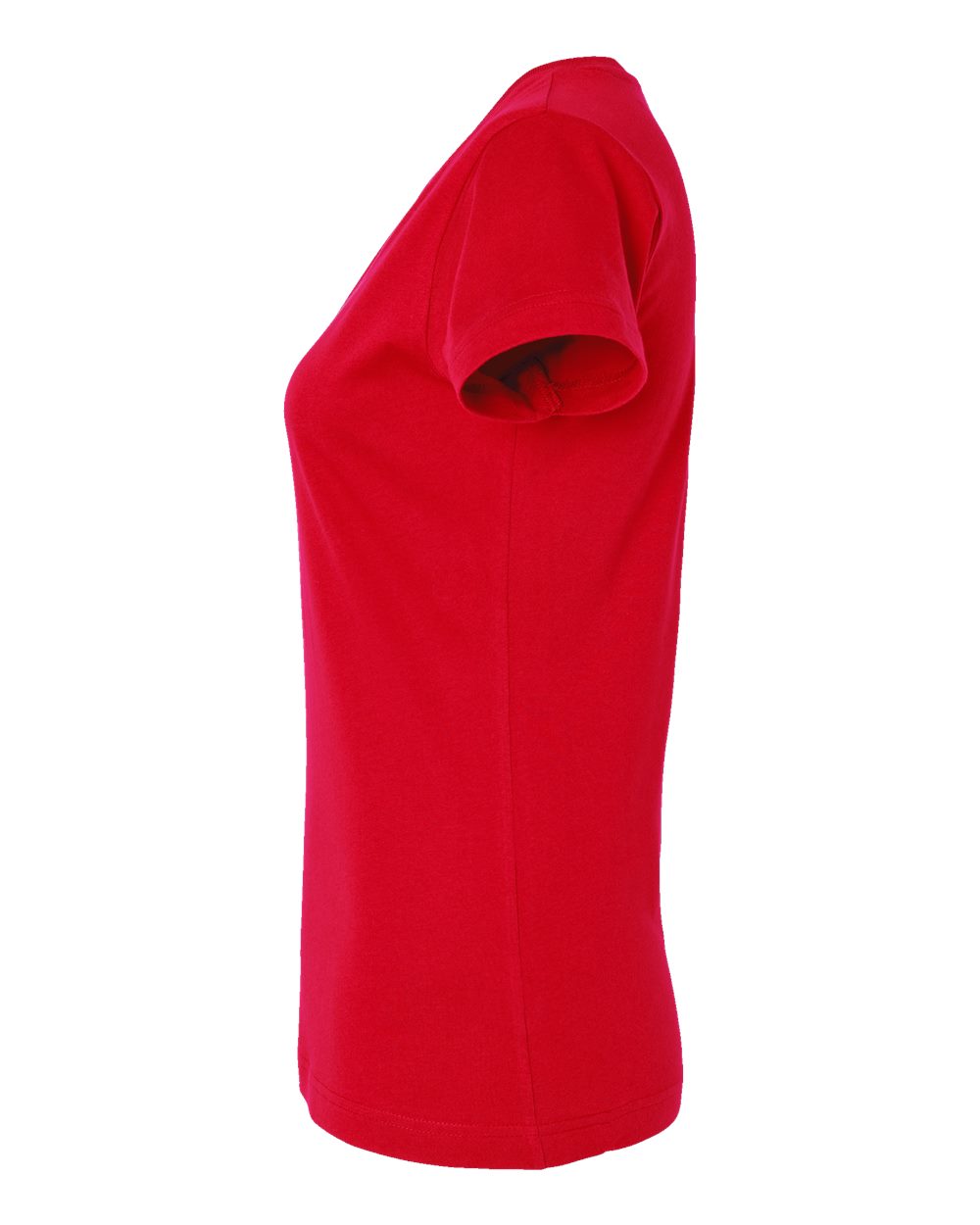 Women's Fine Jersey V-Neck Tee - DirectSide - B80738702 - Red