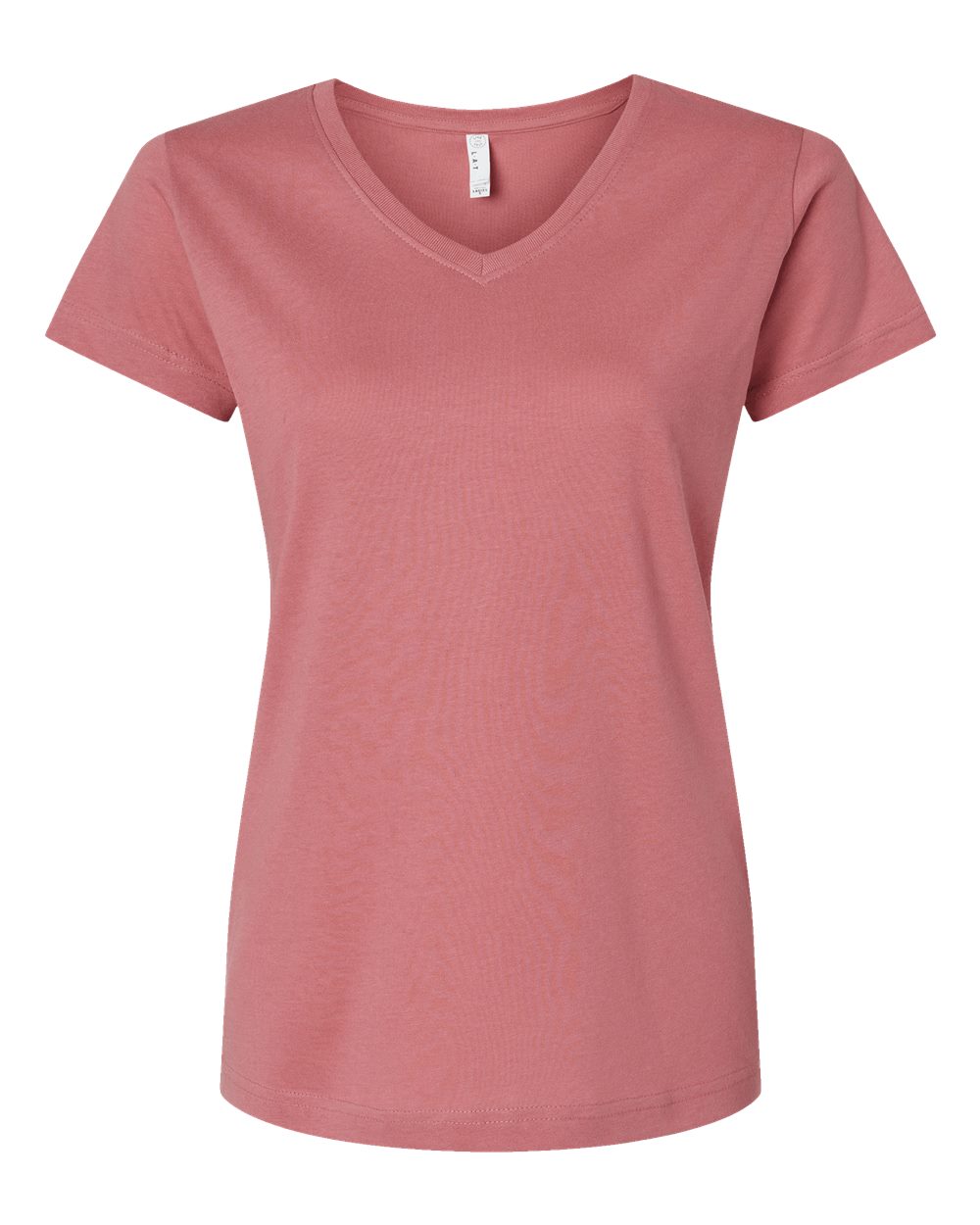 Women's Fine Jersey V-Neck Tee - Front - B80738332 - Mauvelous