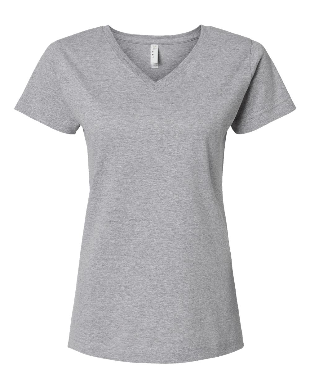 Women's Fine Jersey V-Neck Tee - Front - B80738582 - Heather