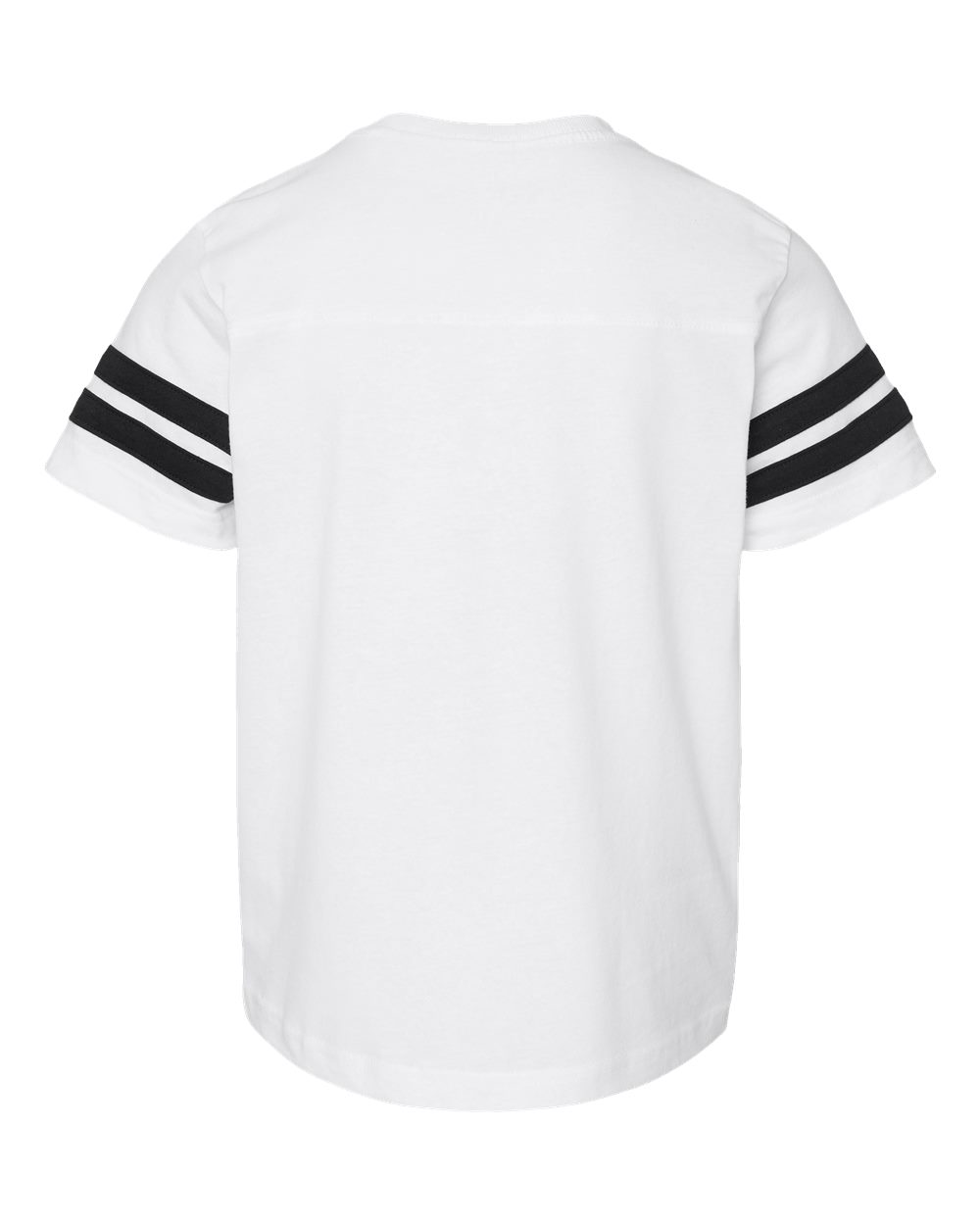 Youth Football Fine Jersey Tee - Back - B54038002 - White Solid/ Black