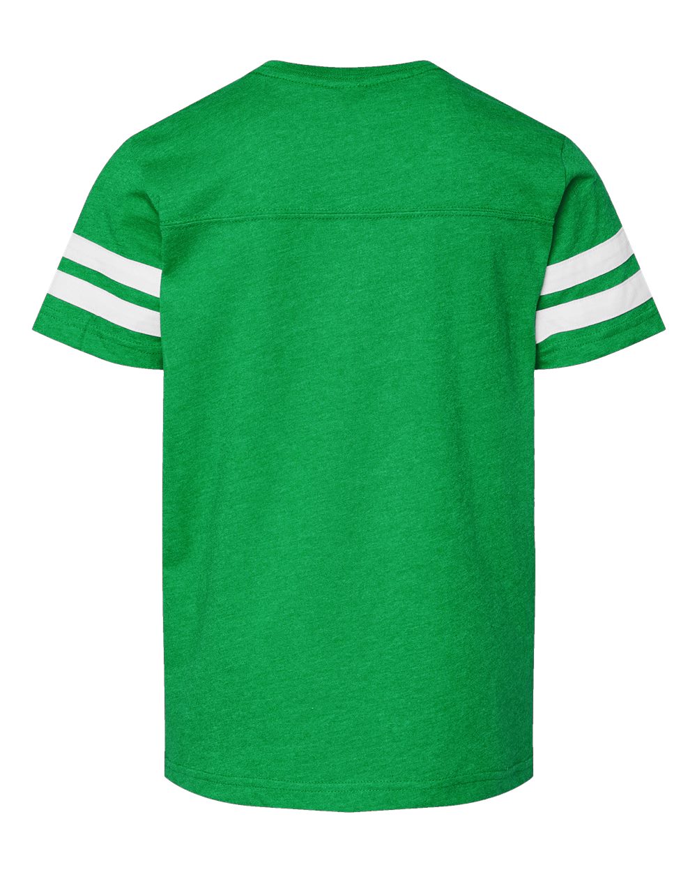 Youth Football Fine Jersey Tee - Back - B54038192 - Vintage Green/ White