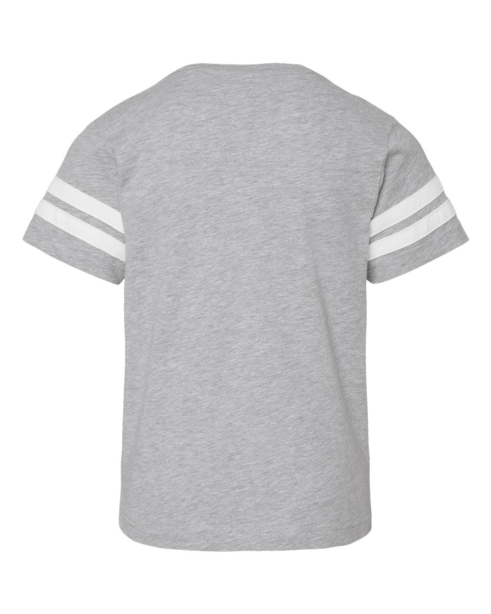 Youth Football Fine Jersey Tee - Back - B54038582 - Vintage Heather/ White