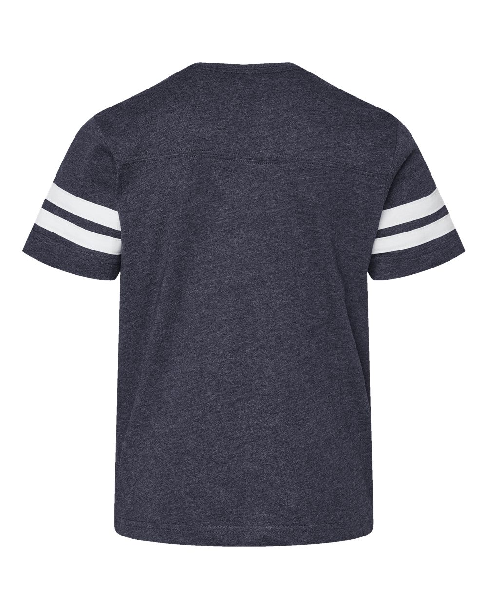 Youth Football Fine Jersey Tee - Back - B54038655 - Vintage Navy/ White