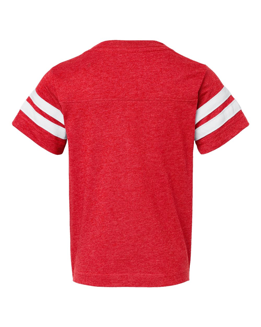 Youth Football Fine Jersey Tee - Back - B54038702 - Vintage Red/ White