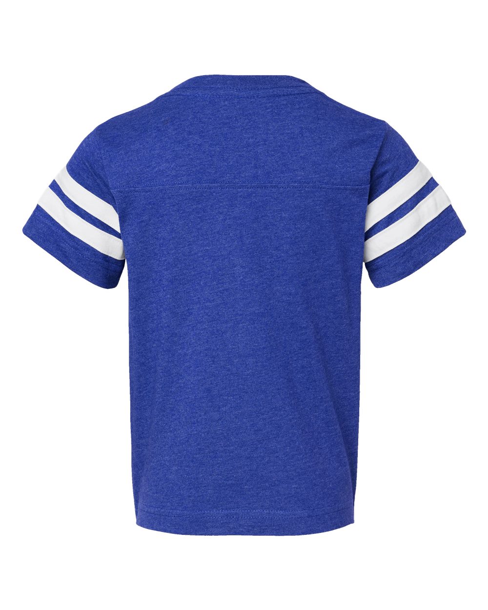 Youth Football Fine Jersey Tee - Back - B54038752 - Vintage Royal/ White