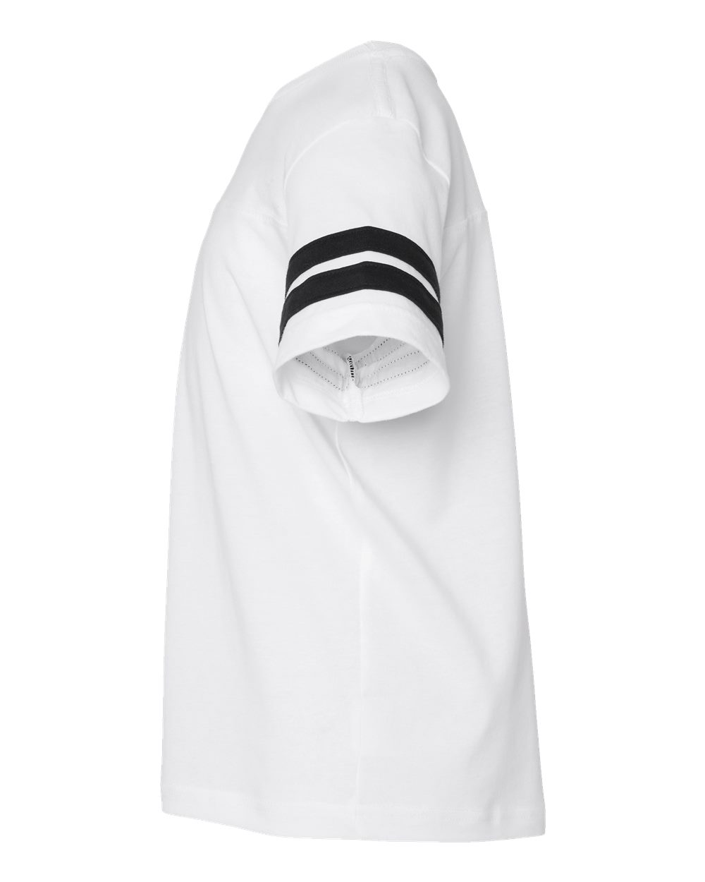 Youth Football Fine Jersey Tee - DirectSide - B54038002 - White Solid/ Black
