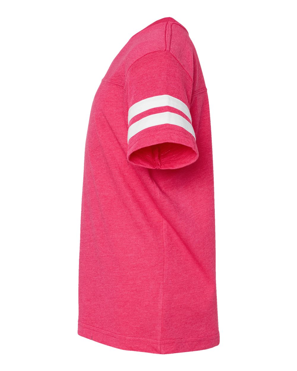 Youth Football Fine Jersey Tee - DirectSide - B54038312 - Vintage Hot Pink/ White