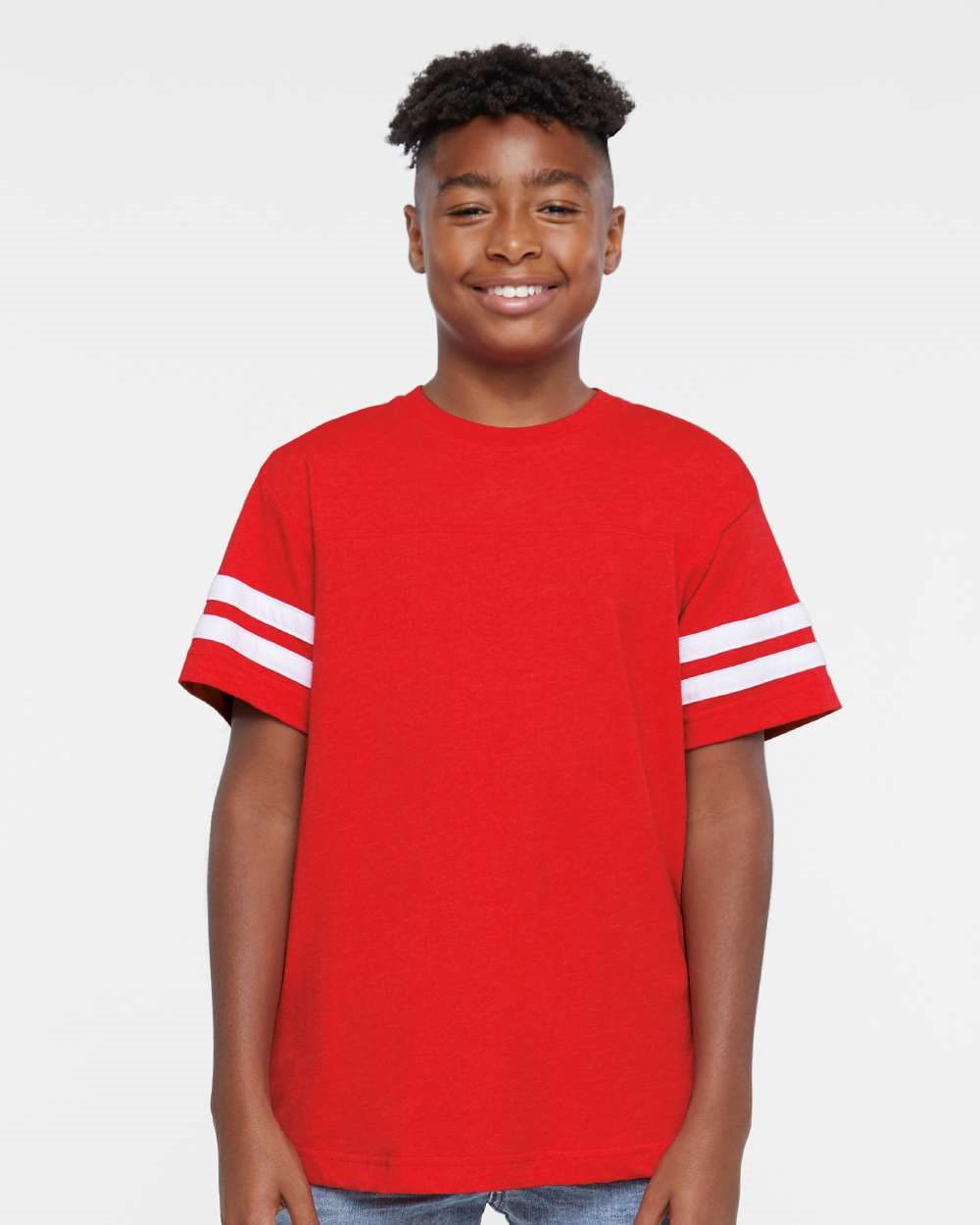 Youth Football Fine Jersey Tee - styleImage