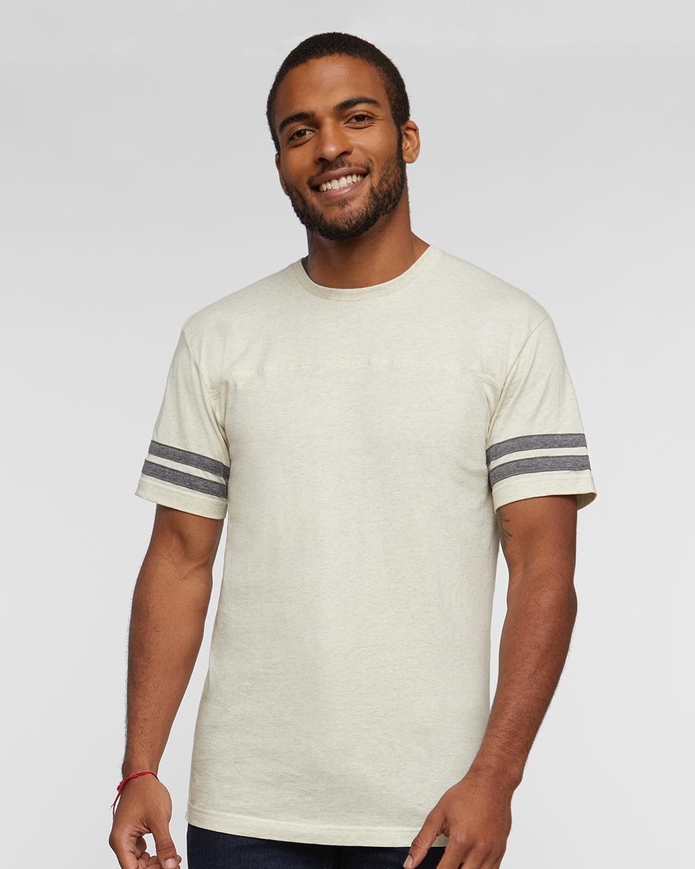 Men's Football Fine Jersey Tee - styleImage