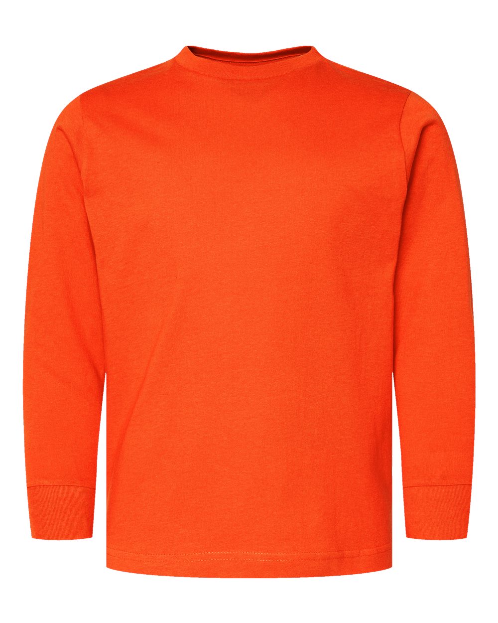 Youth Fine Jersey Long Sleeve Tee - Front - B31438182 - Orange