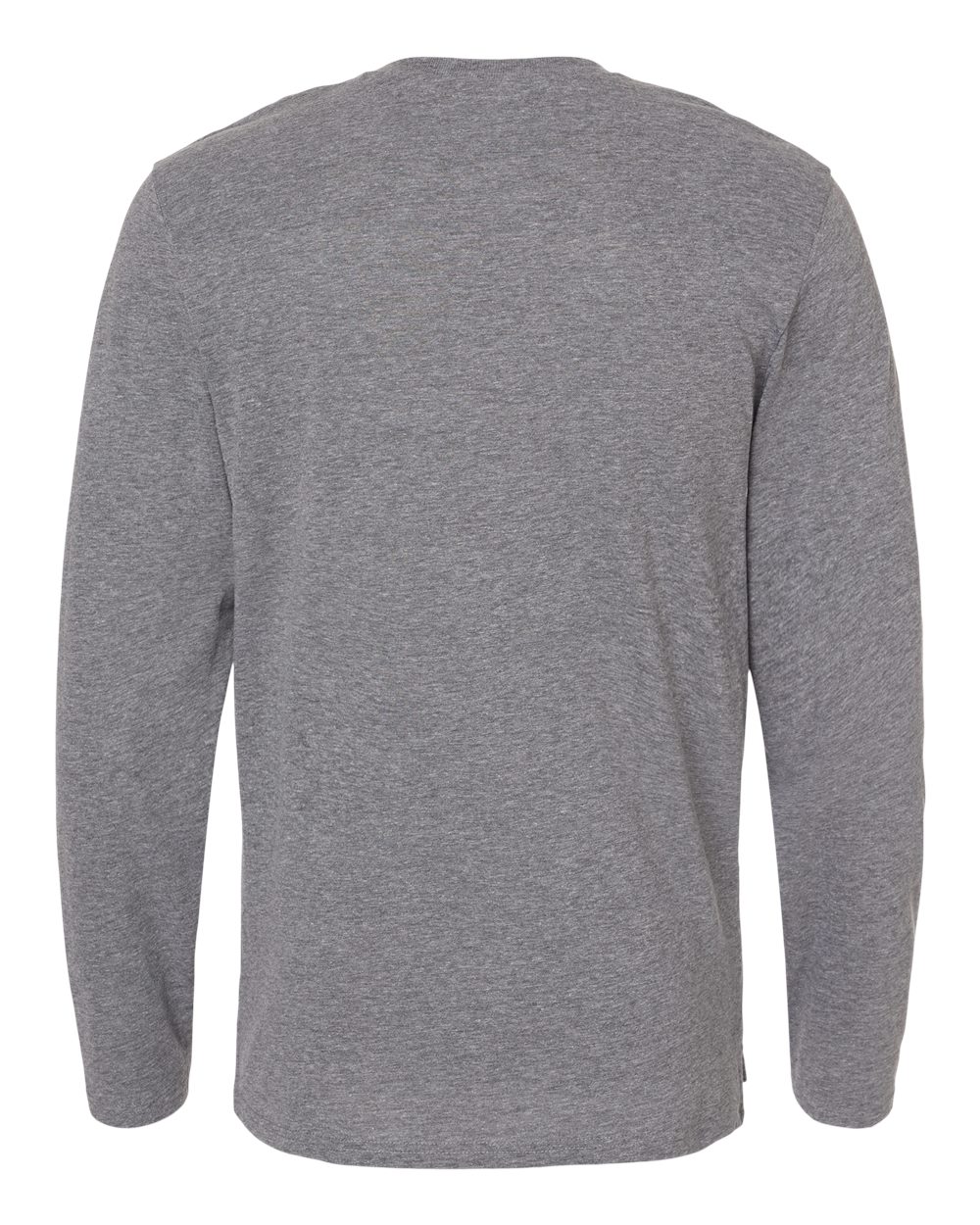Men's Fine Jersey Long Sleeve Tee - Back - B96338093 - Granite Heather