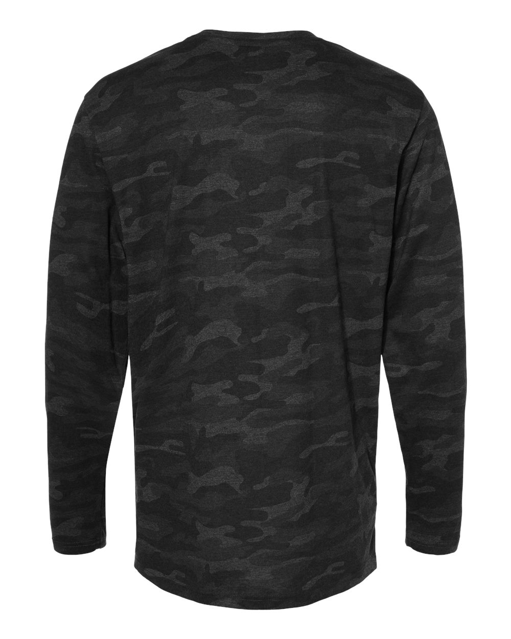 Men's Fine Jersey Long Sleeve Tee - Back - B96338513 - Storm Camo