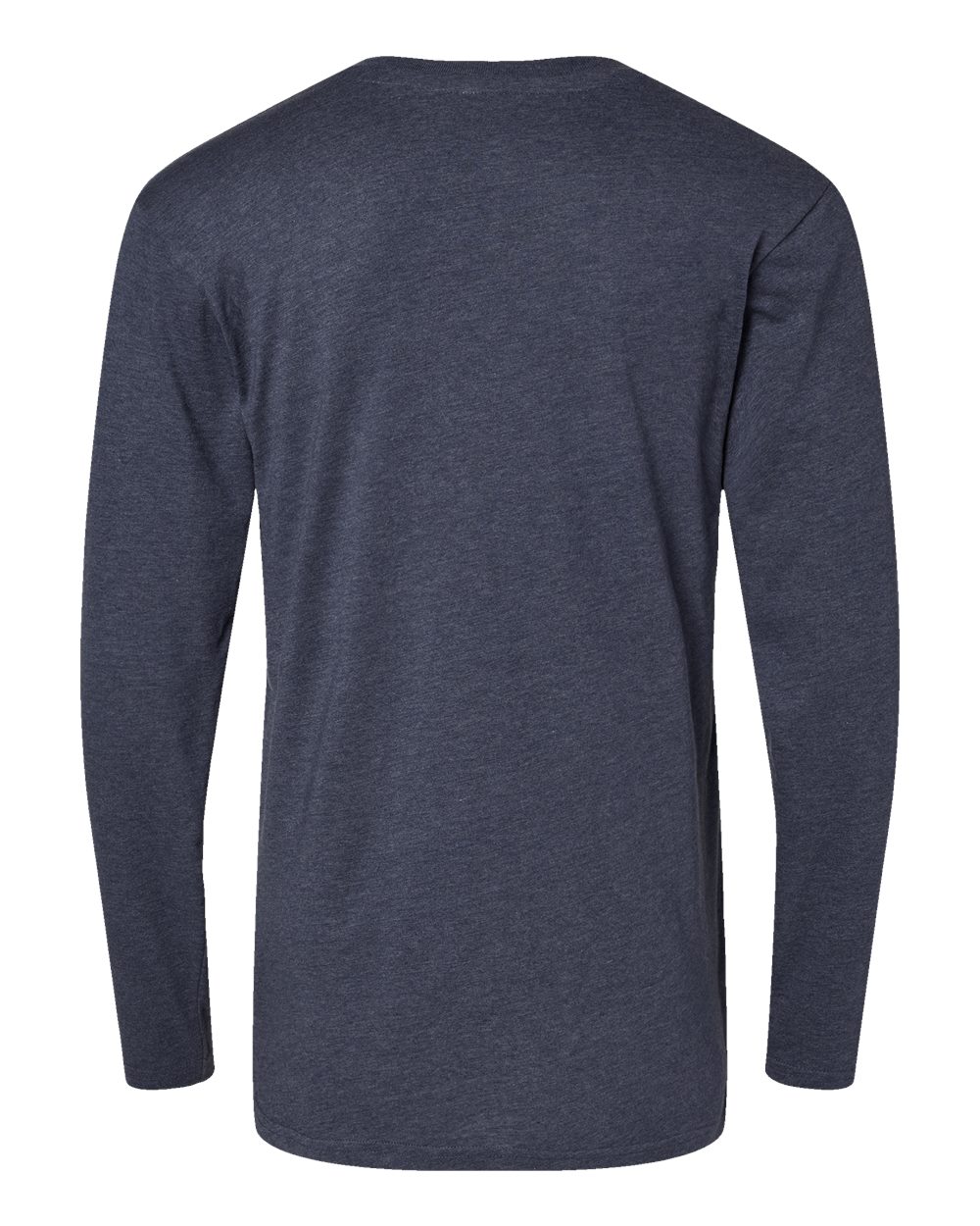 Men's Fine Jersey Long Sleeve Tee - Back - B96338643 - Vintage Denim