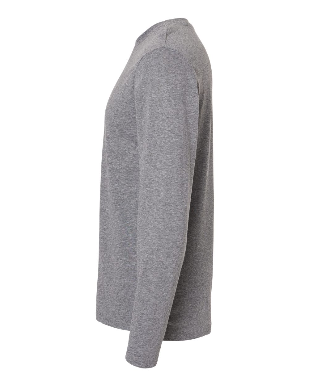 Men's Fine Jersey Long Sleeve Tee - DirectSide - B96338093 - Granite Heather