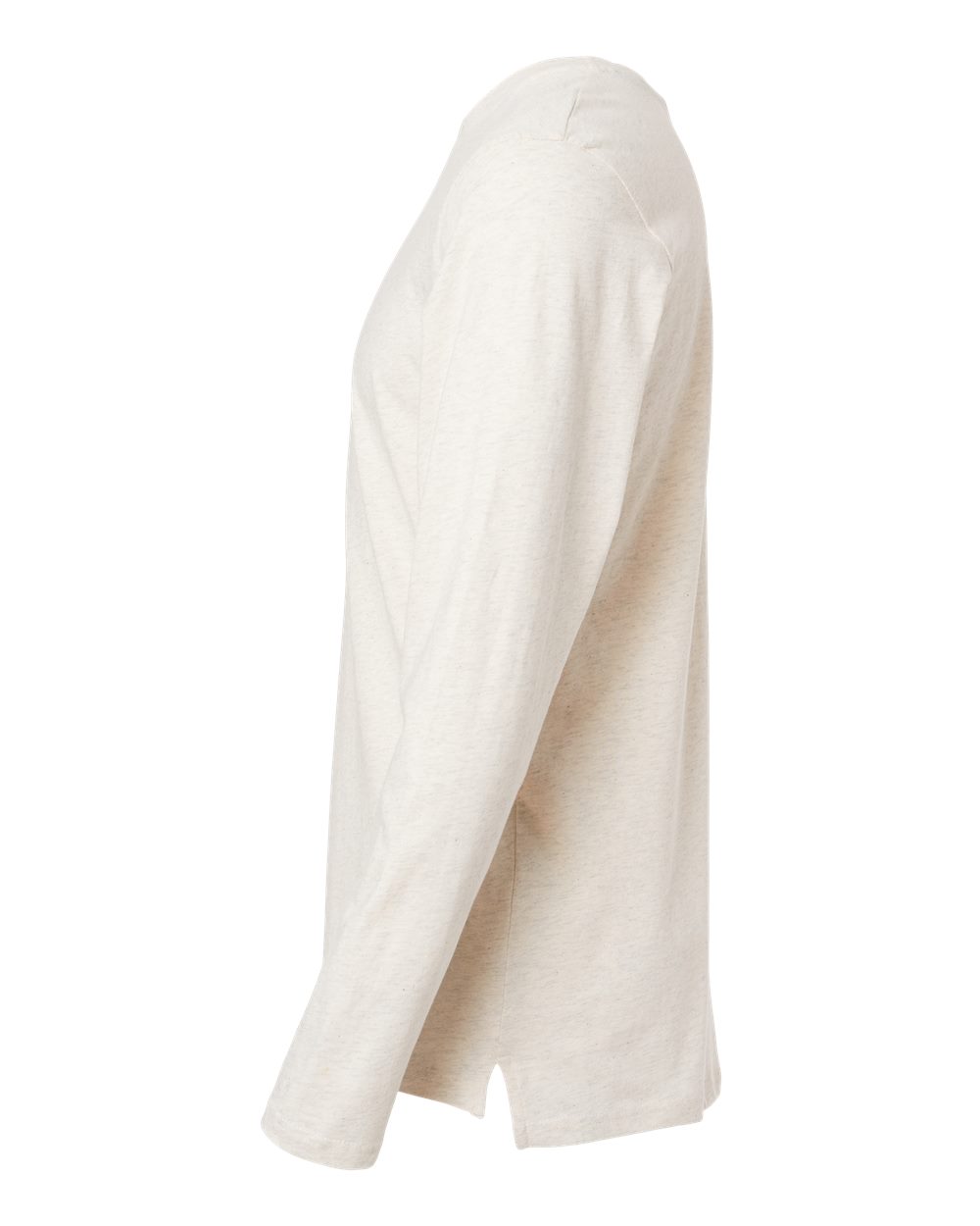 Men's Fine Jersey Long Sleeve Tee - DirectSide - B96338243 - Natural Heather
