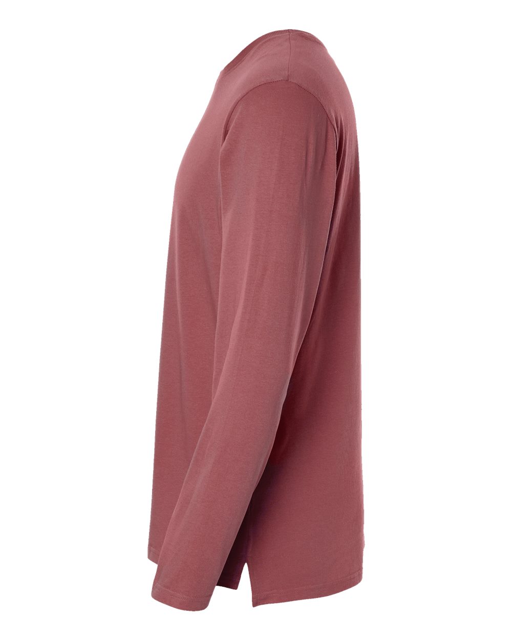 Men's Fine Jersey Long Sleeve Tee - DirectSide - B96338543 - Rouge