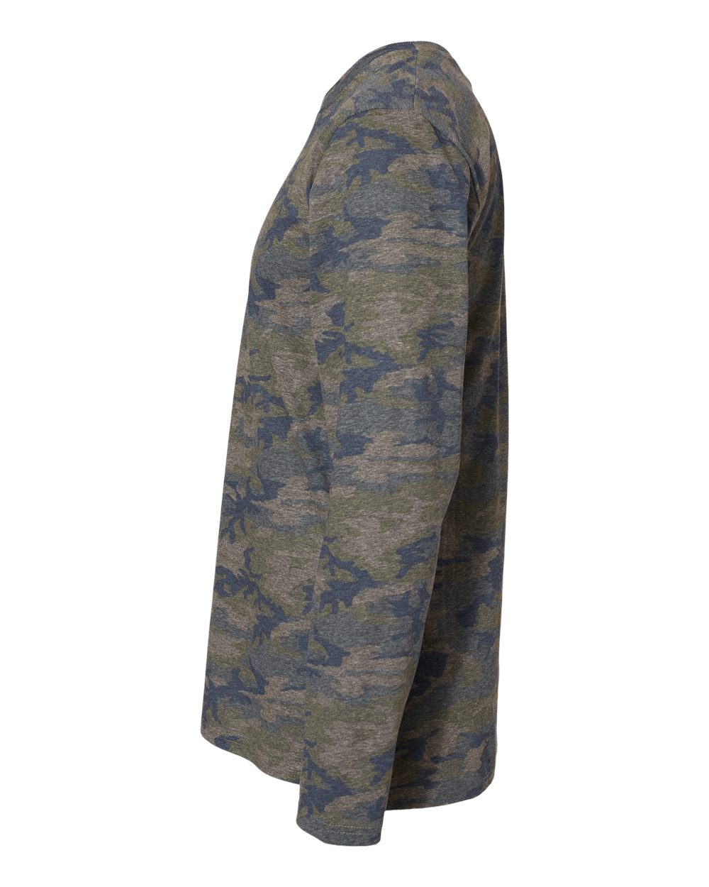 Men's Fine Jersey Long Sleeve Tee - DirectSide - B96338993 - Vintage Camo