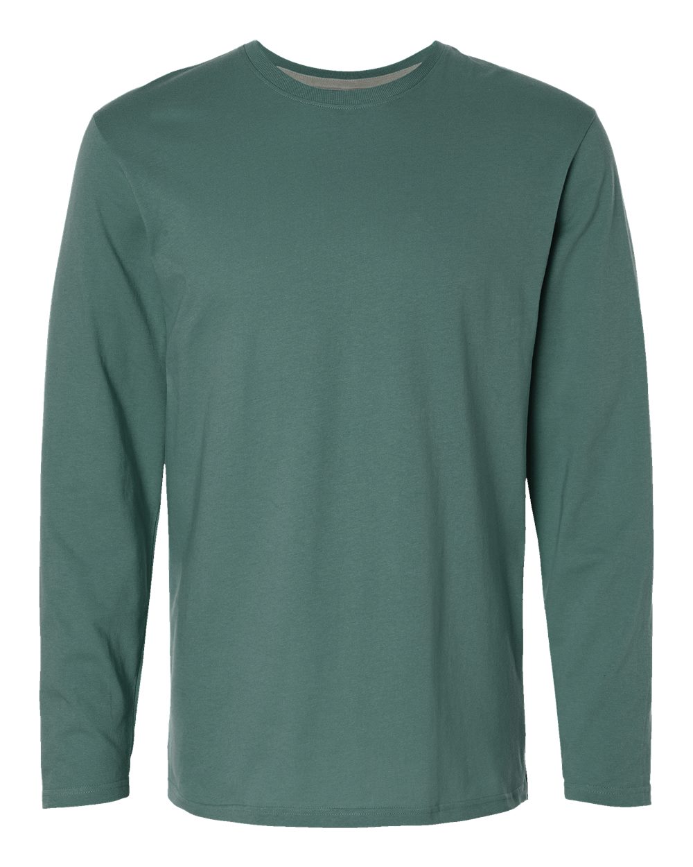 Men's Fine Jersey Long Sleeve Tee - Front - B96338163 - Basil