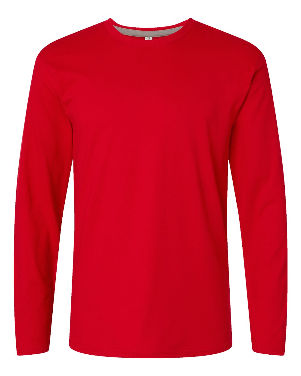 Men's Fine Jersey Long Sleeve Tee - Front - B96338753 - Red