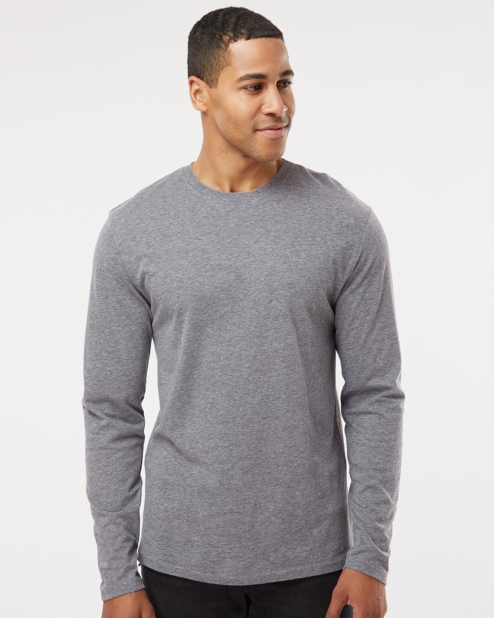 Men's Fine Jersey Long Sleeve Tee - styleImage