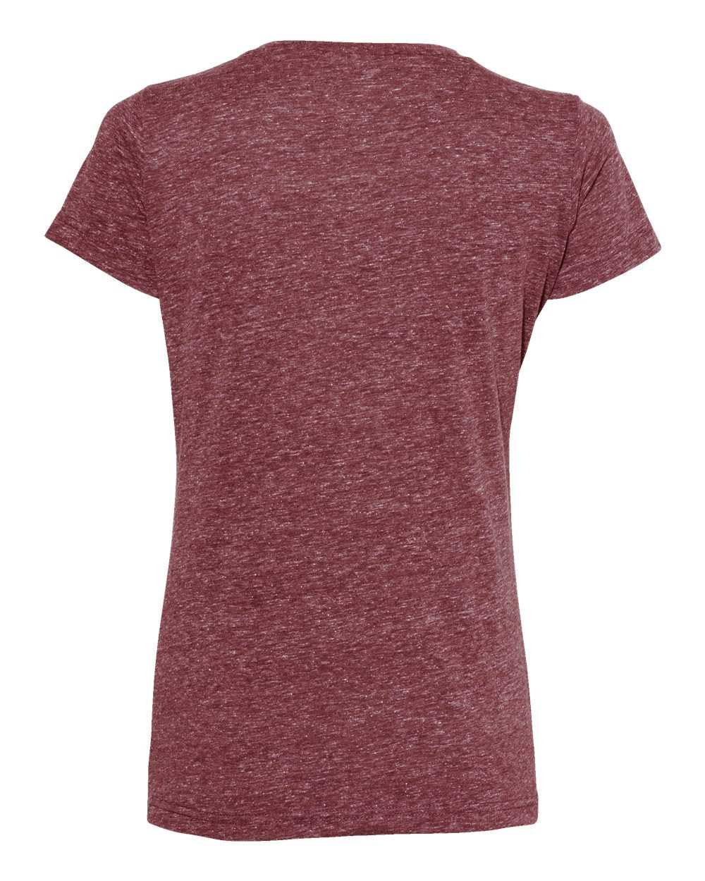Women's Harborside Mélange V-Neck Tee - Back - B01838533 - Burgundy Melange