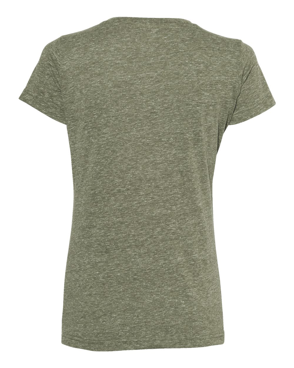 Women's Harborside Mélange V-Neck Tee - Back - B01838543 - Military Green Melange